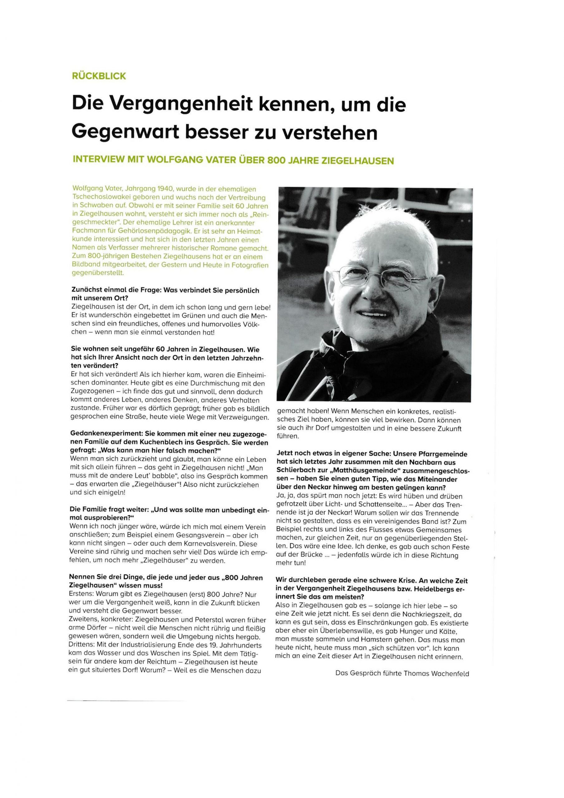 Gemeindebrief 2020 Interview